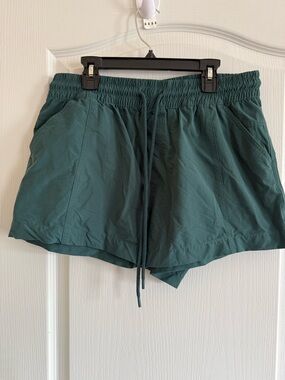 CALIA by Carrie Underwood Forest Green Elastic-Waist Athletic Shorts
